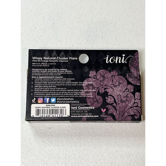 Ioni 3D Faux Mink Lashes – Wispy Natural Cluster Flare Lash Par-tay! Handmade - Picture 2 of 3